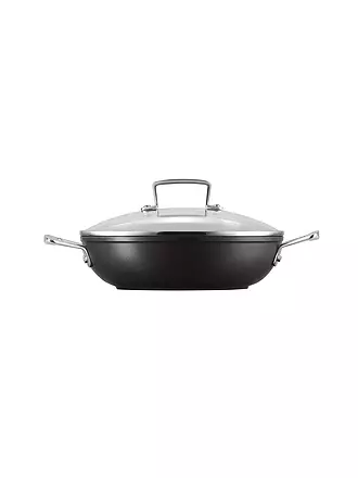 LE CREUSET | Aluminium-Antihaft Profipfanne mit Glasdeckel 24cm/2,3l Schwarz | 